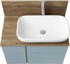 Акватон Мебель для ванной Мишель 80 дуб рустикальный/фьорд – фотография-3